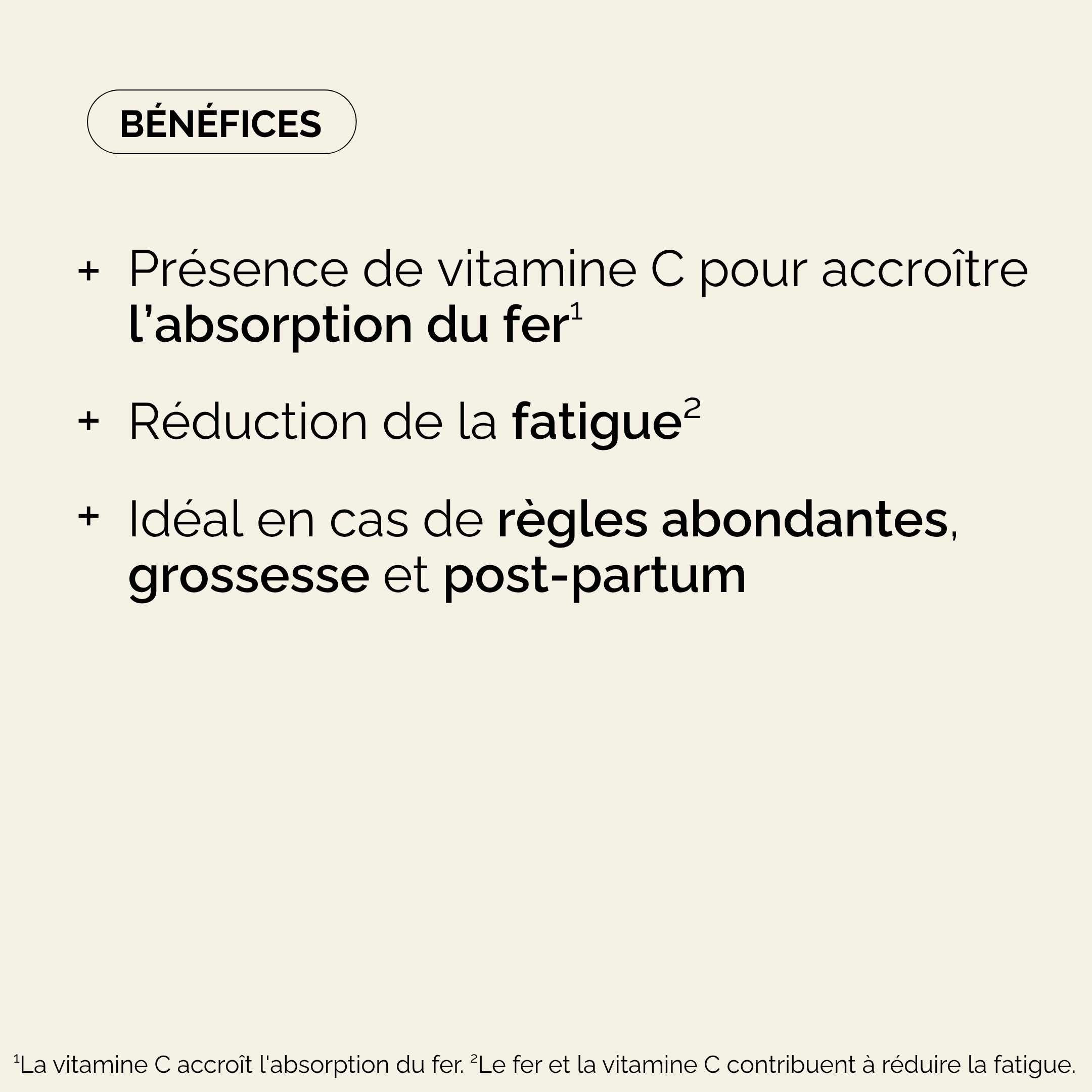 Bénéfices Fer Boome