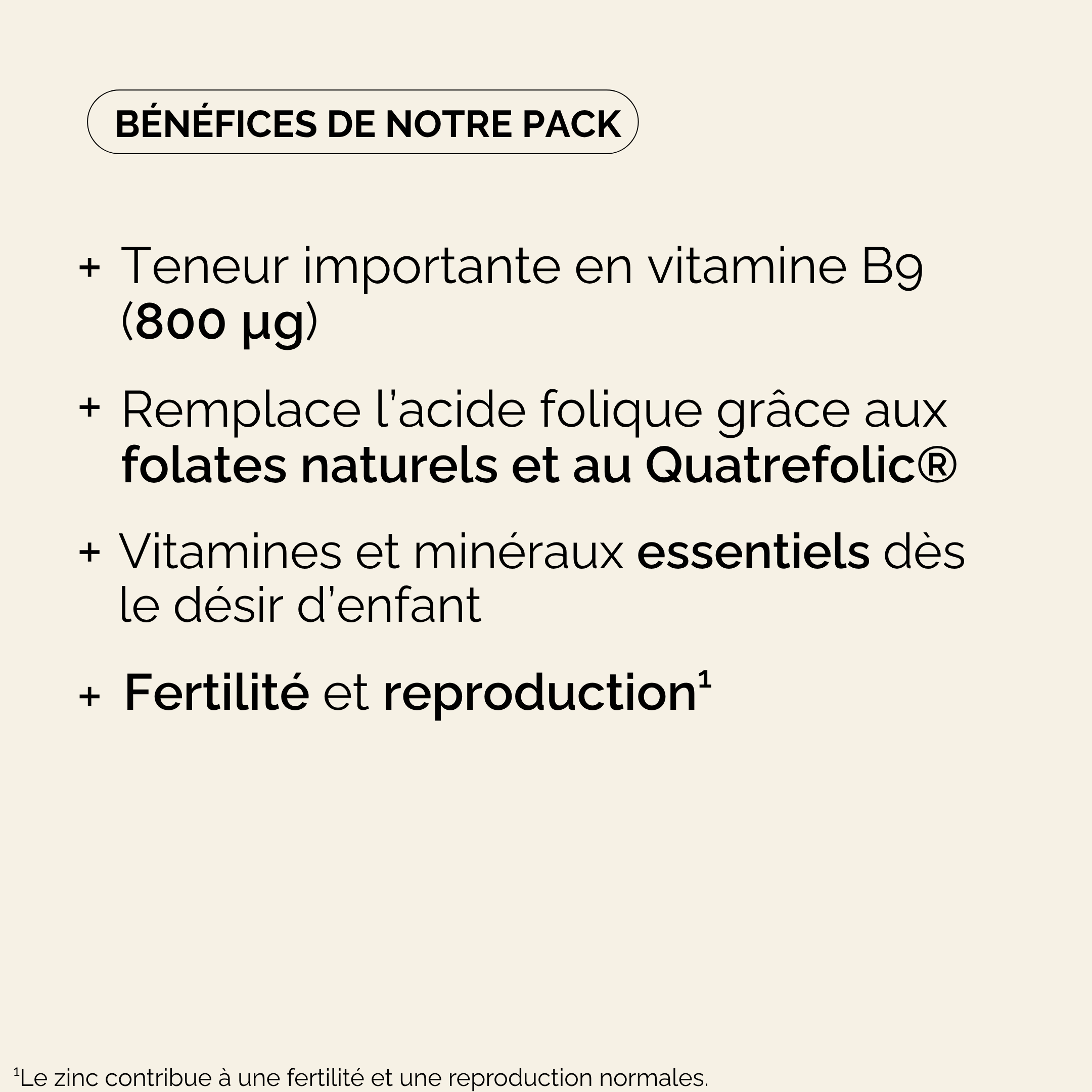 Bénéfices Pack Conception