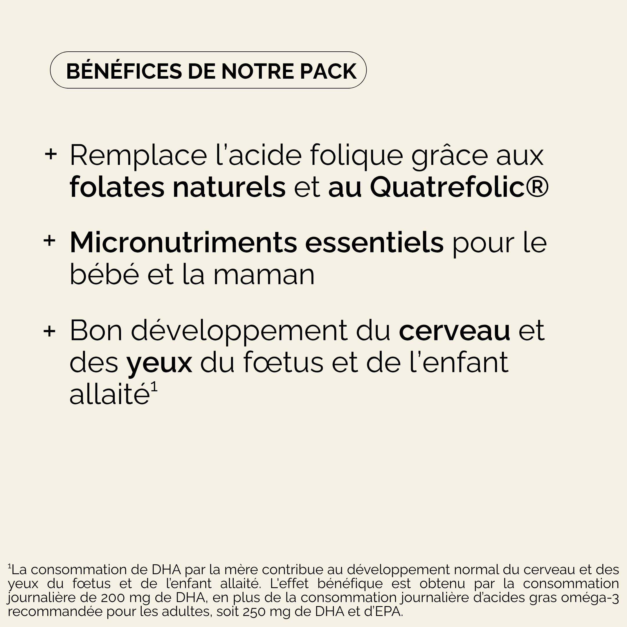 Bénéfices Pack GrOméga