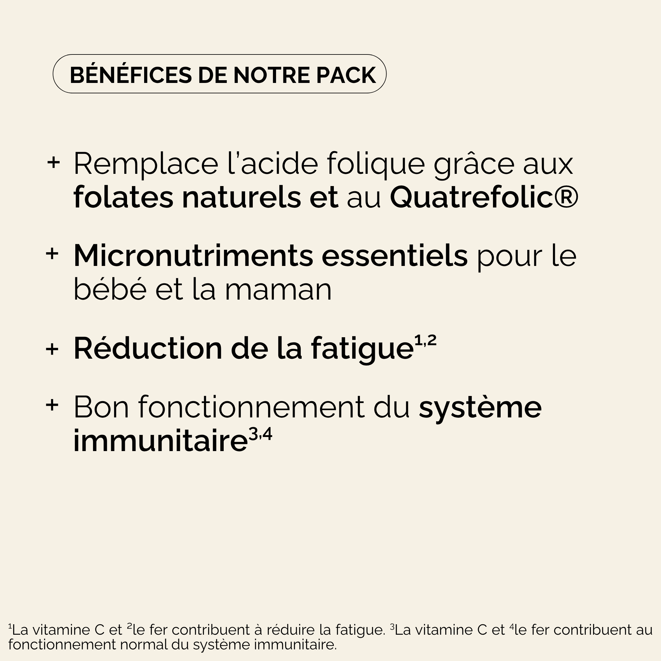 Bénéfices Pack Grossesse + Fer