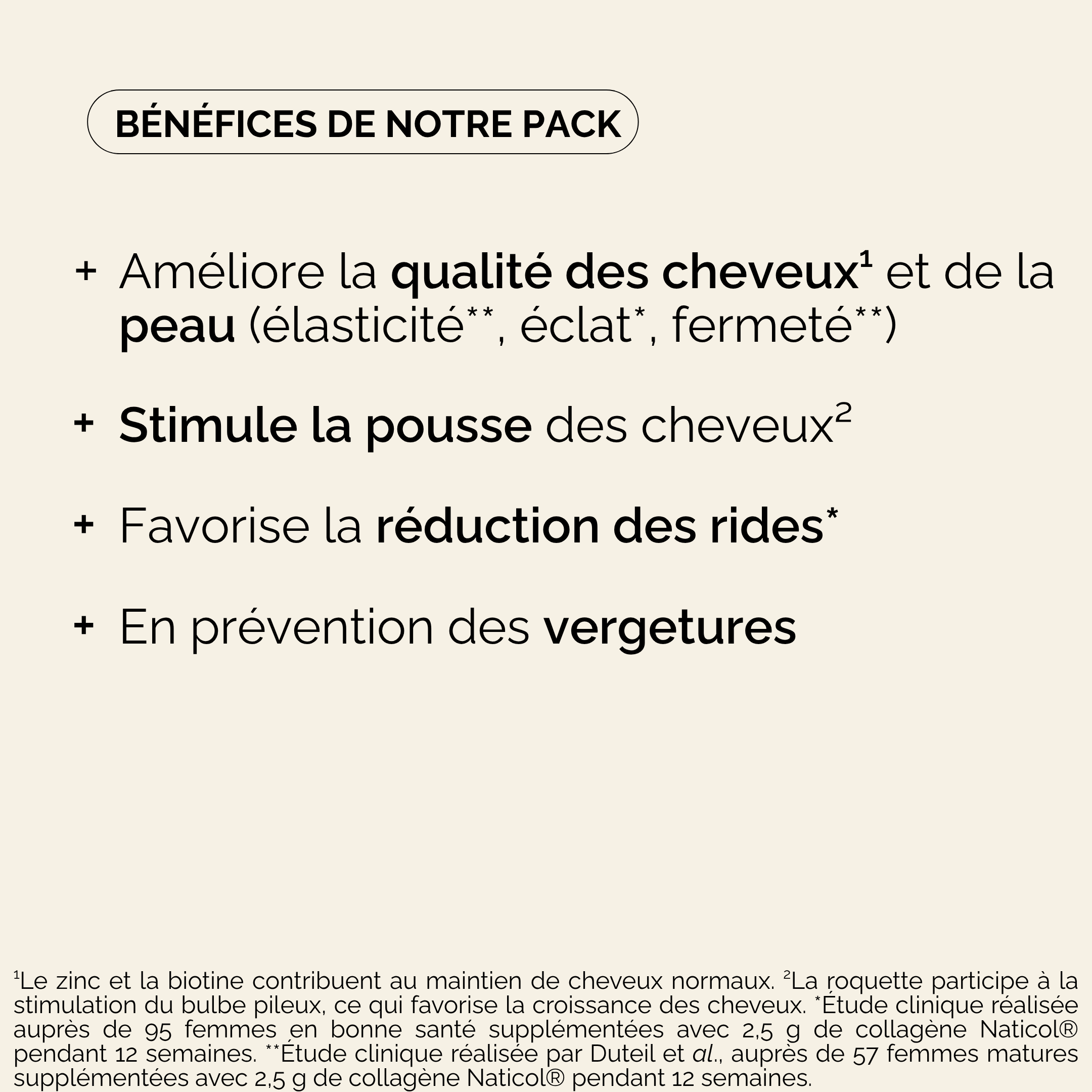 Bénéfices Pack Peau & Cheveux