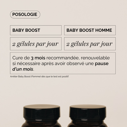 Pack Baby Boost Duo : Fertilité homme et femme